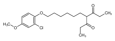 4-[6-(2-chloro-4-methoxyphenoxy)hexyl]heptane-3,5-dione 56219-57-9
