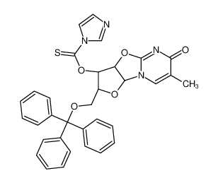 O-[(2R,3R,9aR)-7-methyl-6-oxo-2-(trityloxymethyl)-2,3,3a,9a-tetrahydrofuro[1,2][1,3]oxazolo[3,4-a]pyrimidin-3-yl] imidazole-1-carbothioate