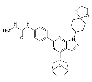 N-[4-[1-(1,4-二氧杂螺[4.5]癸烷-8-基)-4-(8-氧杂-3-氮杂双环[3.2.1]辛烷-3-基)-1H-吡唑并[3,4-d]嘧啶-6-基]苯基]-N’-甲基脲