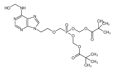 9-[2-({bis[(pivaloyloxy)methoxy]phosphinyl}methoxy)ethyl]-6-[(hydroxymethyl)amino]purine