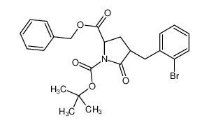 2-苄基1-(2-甲基-2-丙基)(2S,4R)-4-(2-溴苄基)-5-氧代-1,2-吡咯烷二羧酸酯