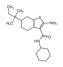 2-Amino-N-cyclohexyl-6-tert-pentyl-4,5,6,7-tetrahydrobenzo[b]thiophene-3-carboxamide