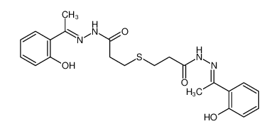 N'-[(1Z)-1-(6-oxocyclohexa-2,4-dien-1-ylidene)ethyl]-3-[3-oxo-3-[2-[(1E)-1-(6-oxocyclohexa-2,4-dien-1-ylidene)ethyl]hydrazinyl]propyl]sulfanylpropanehydrazide
