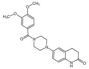 6-[4-(3,4-dimethoxybenzoyl)piperazin-1-yl]-3,4-dihydro-1H-quinolin-2-one 81840-15-5