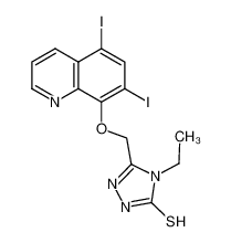 3-[(5,7-diiodoquinolin-8-yl)oxymethyl]-4-ethyl-1H-1,2,4-triazole-5-thione