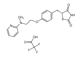 (5R)-5-{4-[(methyl-pyridin-2-yl-amino)-ethoxy]-benzyl}-thiazolidine-2,4-dione trifluoroacetate 1207681-49-9