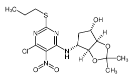 (3aR,4S,6R,6aS)-6-[[6-氯-5-硝基-2-(丙硫基)-4-嘧啶基]氨基]四氢-2,2-二甲基-4H-环戊烯并-1,3-二恶茂-4-醇