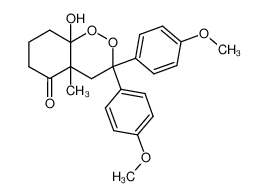4,4-bis(4-methoxyphenyl)-1-hydroxy-6-methyl-2,3-dioxa[4.4.0]decan-7-one 142605-78-5