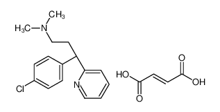 (-)-2-(4-氯-alpha-(2-(二甲基氨基)乙基)苄基)-吡啶马来酸盐(1:1)