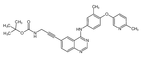 383433-14-5 (3-{4-[3-methyl-4-(6-methylpyridin-3-yloxy)phenylamino]quinazolin-6-yl}prop-2-ynyl)carbamic acid tert-butyl ester