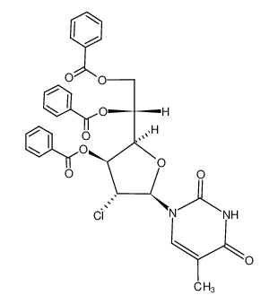 1-(3,5,6-tri-O-benzoyl-2-chloro-2-deoxy-β-D-glucofuranosyl)thymine 136949-95-6