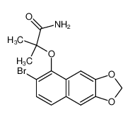 2-(2-bromo-6,7-methylenedioxy-1-naphthyloxy)-2-methylpropanamide 180411-13-6