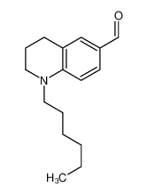 1-hexyl-3,4-dihydro-2H-quinoline-6-carbaldehyde 593281-04-0