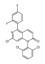 7-chloro-1-(2,6-dichlorophenyl)-5-(2,4-difluorophenyl)-1,6-naphthyridin-2-one 872973-93-8