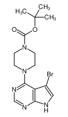 4-(4-Boc-1-哌嗪)-5-溴-7H-吡咯并[2,3-d]嘧啶