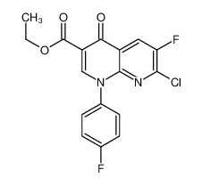 ethyl 7-chloro-6-fluoro-1-(4-fluorophenyl)-4-oxo-1,8-naphthyridine-3-carboxylate 100491-30-3