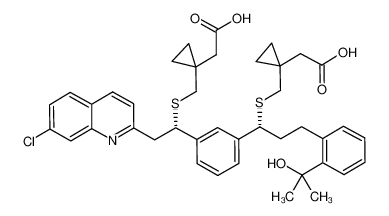 [R,E]-[[1-[3-[2-(7-chloro-2-quinolinyl)-2-(R)-[(carboxymethyl)cyclopropyl]methyl]thio]ethyl]phenyl]-3-[[[[2-(1-hydroxy-1-methylethyl)phenyl]propyl]thio]methyl]-cyclopropane acetic acid