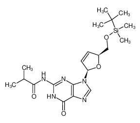 5'-O-(tert-butyldimethylsilyl)-N2-isobutyryl-2',3'-didehydro-2',3'-dideoxyguanosine 119794-39-7