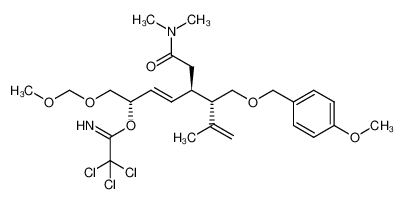 (2S,5R,6S,E)-5-(2-(dimethylamino)-2-oxoethyl)-6-(((4-methoxybenzyl)oxy)methyl)-1-(methoxymethoxy)-7-methylocta-3,7-dien-2-yl 2,2,2-trichloroacetimidate 1259067-17-8