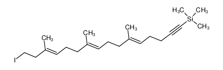 (5E,9E,13E)-16-iodo-6,10,14-trimethyl-1-trimethylsilyl-5,9,13-hexadecatrien-1-yne 402915-36-0