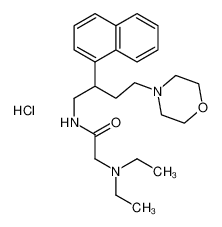 2-(diethylamino)-N-(4-morpholin-4-yl-2-naphthalen-1-ylbutyl)acetamide,hydrochloride