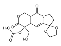 144788-94-3 4-acetoxy-4-ethyl-6,6-(ethylenedioxy)-7,8-dihydro-1H-pyrano[3,4-f]indolizine-3,10(4H)-dione