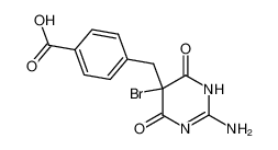 4-[(2-Amino-4,6-dioxo-5-bromo-3,4,5,6-tetrahydro-5-pyrimidinyl)methyl]benzoic Acid 85301-57-1
