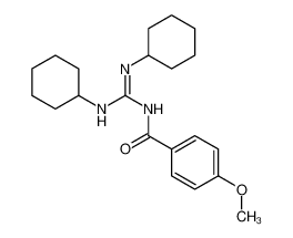 N-(N,N'-dicyclohexylcarbamimidoyl)-4-methoxybenzamide 74074-34-3