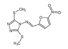 (E)-N-[3,5-bis(methylsulfanyl)-1,2,4-triazol-4-yl]-1-(5-nitrofuran-2-yl)methanimine 113698-50-3