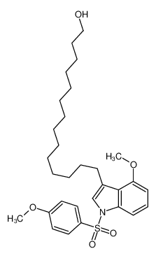 14-[4-methoxy-1-(4-methoxyphenyl)sulfonylindol-3-yl]tetradecan-1-ol 651331-69-0