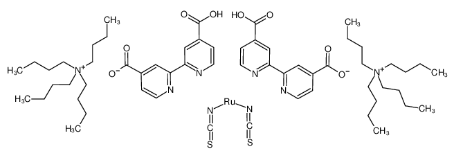 二(四丁基铵) 顺式-双(异硫氰基)双(2,2’-联吡啶-4,4’-二羧酸)钌(II)