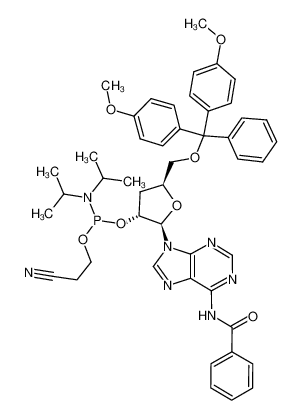 N-苯甲酰基-5'-O-[二(4-甲氧基苯基)苯基甲基]-3'-脱氧-腺苷 2'-[2-氰基乙基二(1-甲基乙基)亚磷酰胺]