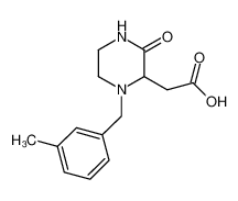 2-[1-[(3-methylphenyl)methyl]-3-oxopiperazin-2-yl]acetic acid 1023919-68-7