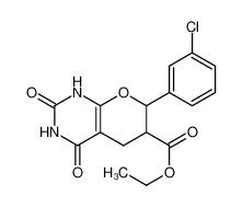 ethyl 7-(3-chlorophenyl)-2,4-dioxo-1,5,6,7-tetrahydropyrano[2,3-d]pyrimidine-6-carboxylate 69310-70-9