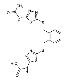 α,α'-bis[(5-acetylamino-1,3,4-thiadiazol-2-yl)thio]-o-xylene