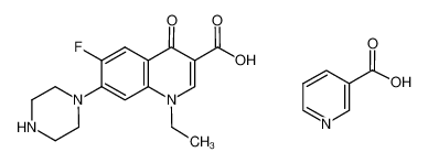 1-ethyl-6-fluoro-4-oxo-7-piperazin-1-ylquinoline-3-carboxylic acid,pyridine-3-carboxylic acid 118803-81-9