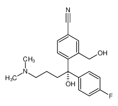 (S)-4-(4-(Dimethylamino)-1-(4-fluorophenyl)-1-hydroxybutyl)-3-(hydroxymethyl)benzonitrile 488787-59-3