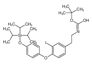 tert-butyl N-[2-[3-iodo-4-[4-tri(propan-2-yl)silyloxyphenoxy]phenyl]ethyl]carbamate 788824-53-3