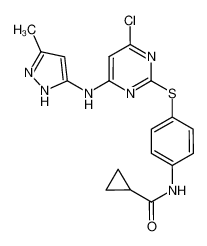 N-[4-[[4-氯-6-(5-甲基-2H-吡唑-3-氨基)嘧啶-2-基]磺酰基]苯基]氨基环丙羧酸
