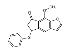 8-methoxy-5-(phenylthio)-5,6-dihydro-7H-indeno[5,6-b]furan-7-one 160778-32-5