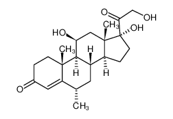 11-beta,17-alpha,21-三羟基-6-alpha-甲基孕甾-4-烯-3,20-二酮