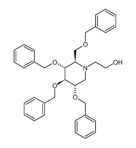 N-(2-hydroxy-ethyl)-2,3,4,6-tetra-O-benzyl-1-deoxynojirimycin 1221793-46-9