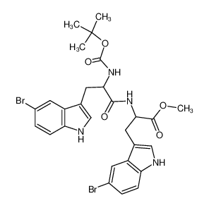 N-(tert-butyloxycarbonyl)-5-bromo-DL-tryptophanyl-5-bromo-DL-tryptophan methyl ester 129034-19-1