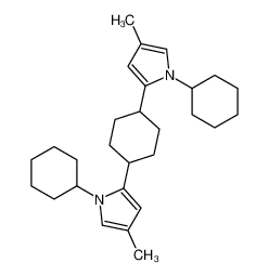 1-cyclohexyl-2-[4-(1-cyclohexyl-4-methylpyrrol-2-yl)cyclohexyl]-4-methylpyrrole 60550-27-8