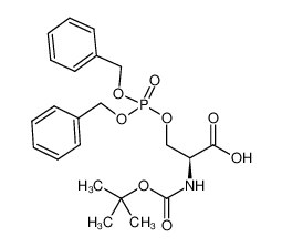 (2S)-3-bis(phenylmethoxy)phosphoryloxy-2-[(2-methylpropan-2-yl)oxycarbonylamino]propanoic acid 90013-45-9