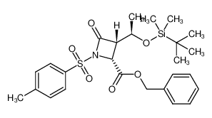 (3S,4R)-benzyl N-(p-toluenesulfonyl)-3-((R)-1-(tert-butyldimethylsilyloxy)ethyl)-azetidin-2-one-4-carboxylate 1180012-46-7