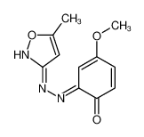 4-methoxy-6-[(5-methyl-1,2-oxazol-3-yl)hydrazinylidene]cyclohexa-2,4-dien-1-one 89130-06-3