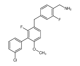 (4-((3'-chloro-2-fluoro-6-methoxy-[1,1'-biphenyl]-3-yl)methyl)-2-fluorophenyl)methanamine 1158231-67-4