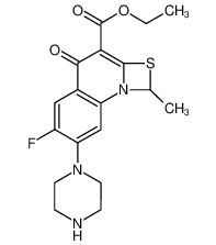Ethyl 6-fluoro-1-methyl-4-oxo-7-(1-piprazinyl)-4H-[1,3]thiazeto[3,2-a]quinoline-3-carboxylate 113028-17-4
