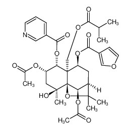 1α-nicotinoyloxy-2α-acetoxy-6β-acetoxy-9β-furoyloxy-11-isobutyryloxy-4β-hydroxydihydro-β-agarofuran